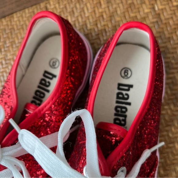 Red Glitter Sneakers - Size 6 - Picture 6 of 11